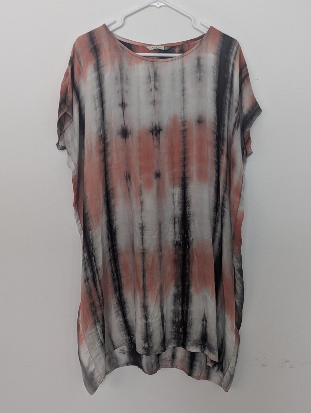 Chalet et ceci Tie Dye Boho Artsy Lagenlook Tunic Shirt Size XS